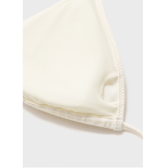 328. MANGO MNG Pale Yellow Metallic Embellished String Bikini $106 NWOT Small - Picture 8 of 8